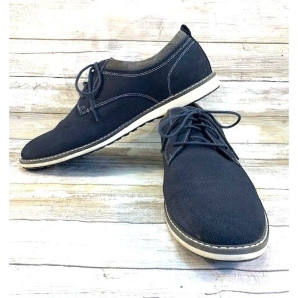 J. Murphy Men's Suede‎ Navy-Blue Oxford Casual Shoes - Size 13M